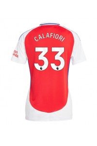 Arsenal Riccardo Calafiori #33 Voetbaltruitje Thuis tenue Dames 2024-25 Korte Mouw